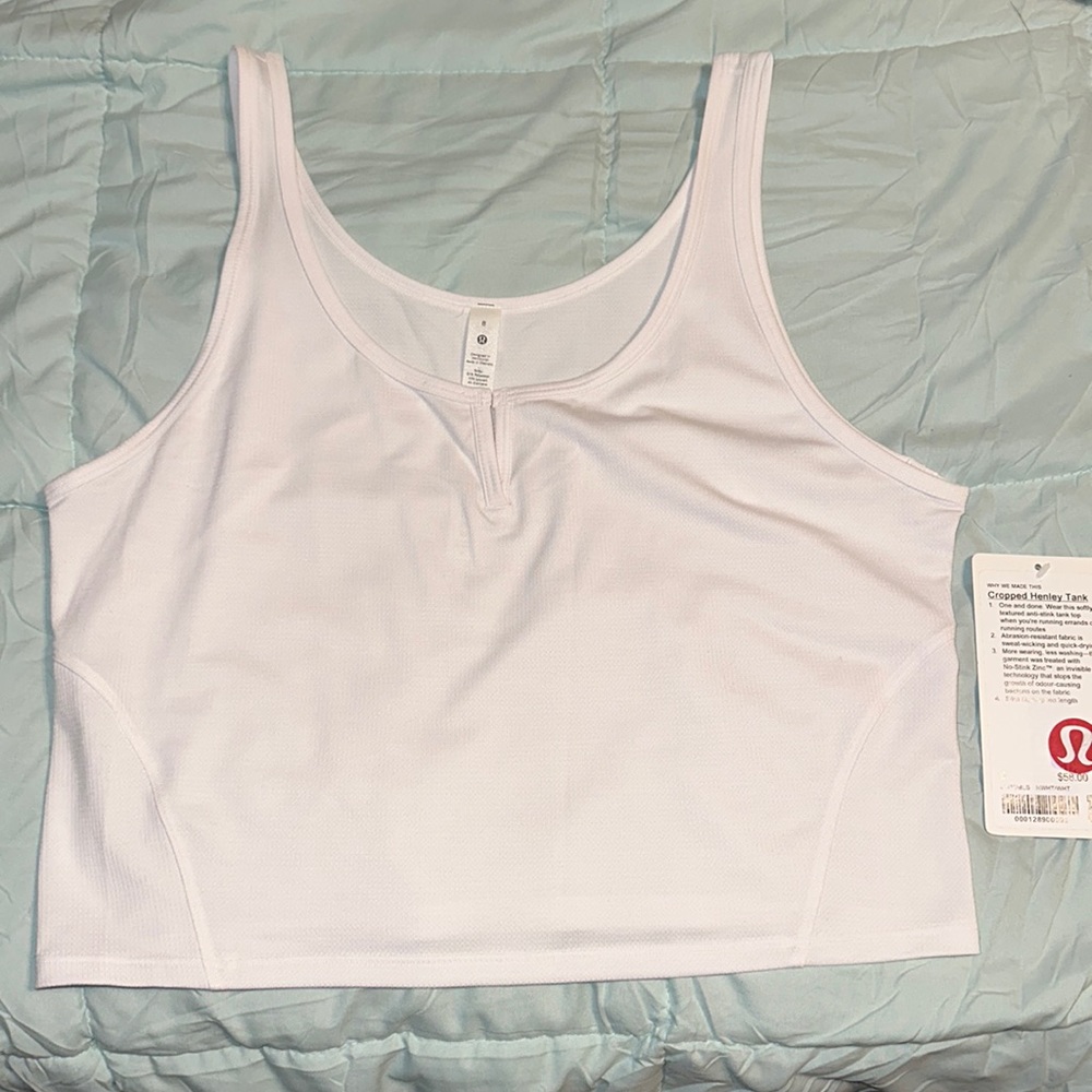 NWT Lululemon Cropped Henley Tank Size 8